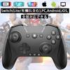 FONLAM Switch Compatible Controller for PC Android iOS Bluetooth Back Button Macro Rapid Fire Vibration Speed Adjustment Sleep Wake-up Black