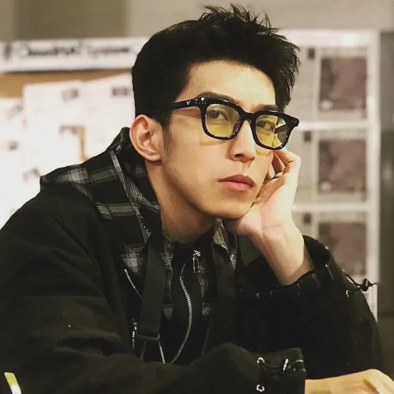 Damskie okulary przeciwsłoneczne Celebrity Square Frame z żółtymi soczewkami Ocean