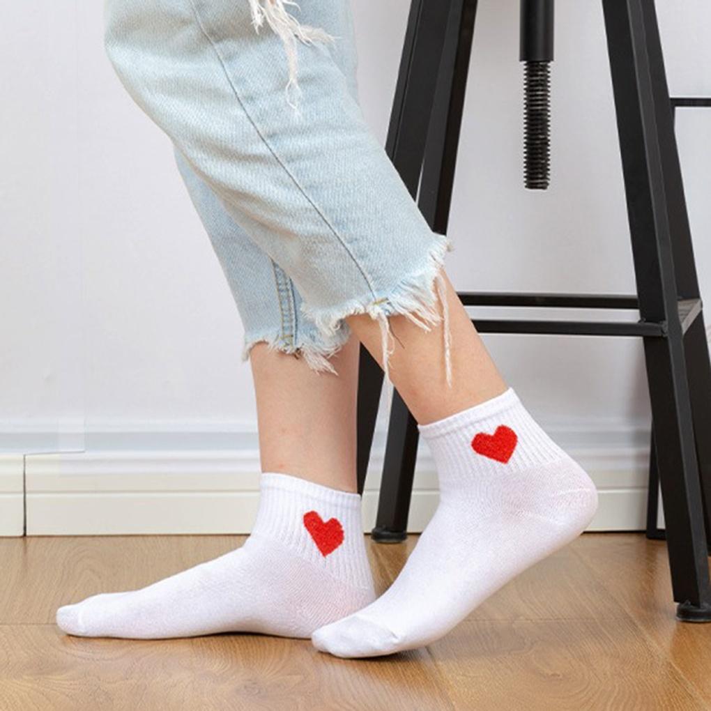 

20 pairs of heart-shaped women s short socks (white) casual socks