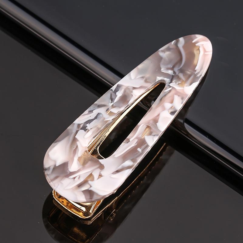 Fashion Korea Hair Clips for Girls Leopard Marble Textured Geometric Hollow Acrylic Hair Clip Hairclip Hair Clips Women Headwear
