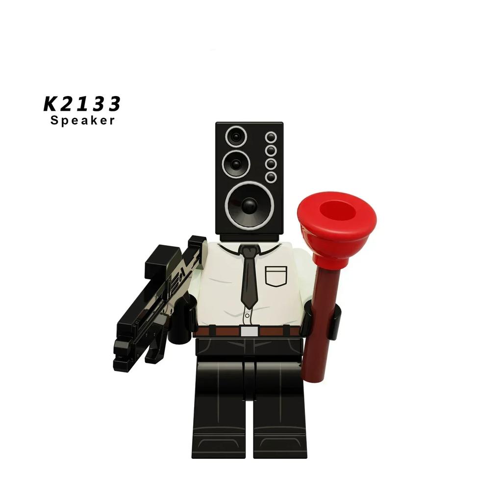 KDL SWAT Skibidi Toilet Man Figurki Anime Klocki Zabawki Tytanowy Kamerzysta Mówiący Człowiek TvMan Cegły Model Prezent Urodziny Dzieci