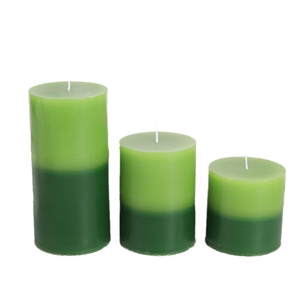Classic European Colored Cylindrical Candle Home Odorless Romantic Wedding Hotel Decorative Pole Wax
