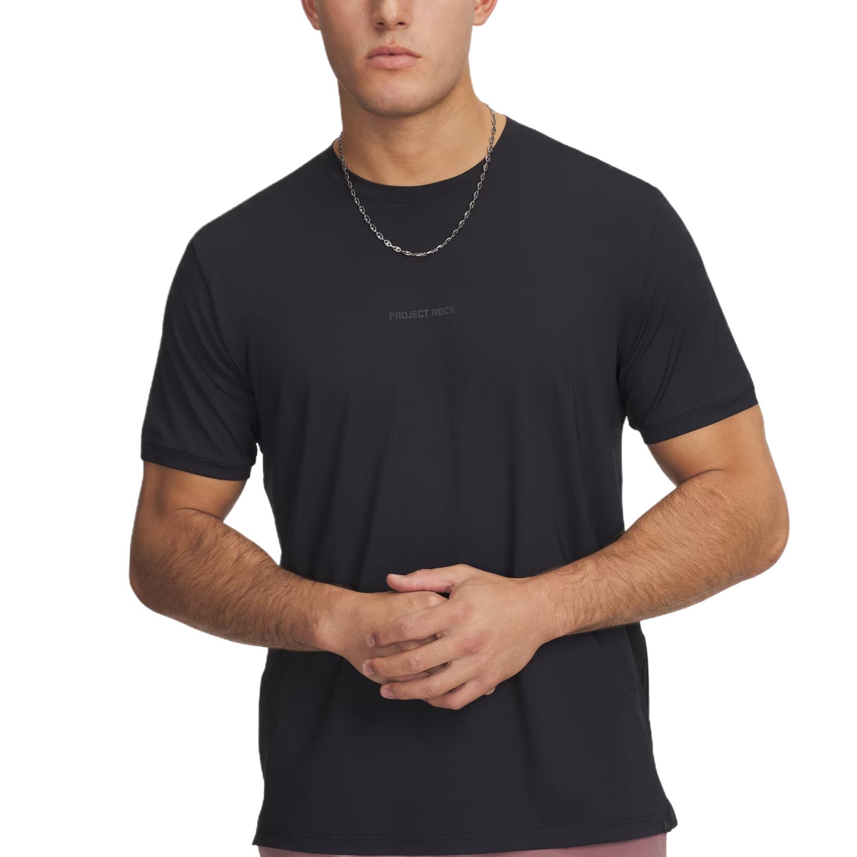 

Under Armour Project Rock Однотонная футболка с круглым вырезом, удобная, мужские топы 6007149-001 XL