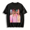 K-pop Boy Group Print Casual Top Fan Support Loose Breathable Unisex Daily Wear Pure Cotton T-shirt
