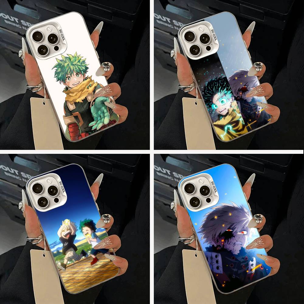 M-H-A-My Hero Academia Phone Case For IPhone 17 Air 16 15 14 13 12 11 Pro Max White Sliver Hard Cover