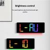 17inch Household Large Digital Alarm Clock Dynamic RGB Display LED Wall Clock Room Decor Colorful LED Digital Clock