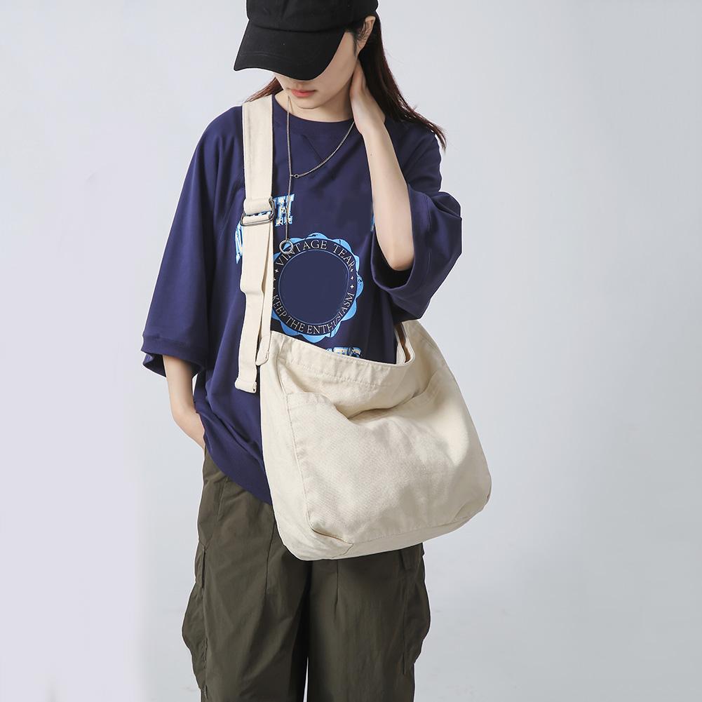 Shoulder Bag Canvas Simple College Student Bookbag Fashion Harajuku Satchels