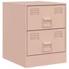 VidaXL Table de chevet rose 34,5x39x44 cm acier, table de chevet, meuble de chambre, table de nuit, armoire, table 841621