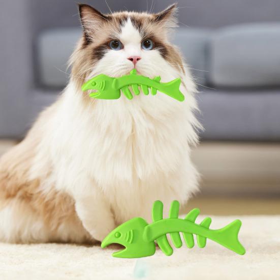 Gumová hračka pro psy Yousheng TPR na broušení zubů Design rybích kostí Odolná proti kousnutí odolná proti kousnutí, elastická žvýkací kost pro psy