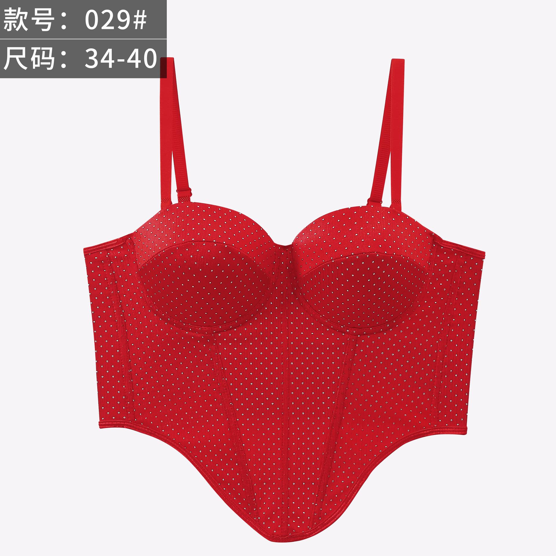 

Sexy babes pearlescent sequins versatile outerwear tube top suspenders comfortable gathering corset shapewear fishbone corset 40 червоний
