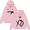 Bluza z kapturem XO Stadium z grafiką z przodu i z tyłu, Unisex, Długi rękaw, Oversize, Luźna, Streetwear, Pulower
