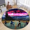 Halloween Horror Thriller Stranger Things Circular Carpet Household Goods Decoration Anti Slip Home Table and Chair Mat Aisle Door Mat Carpet D5
