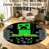 Rond Kleed Aangepaste NaamMinecraft Patroon Antislip Tapijt Huis Vloer Decoratie