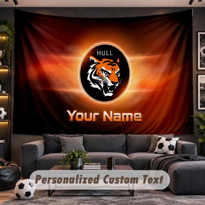 Wall Hanging Tapestry Custom NameHull City Pattern Personalized Printed Fabric Wall Decor