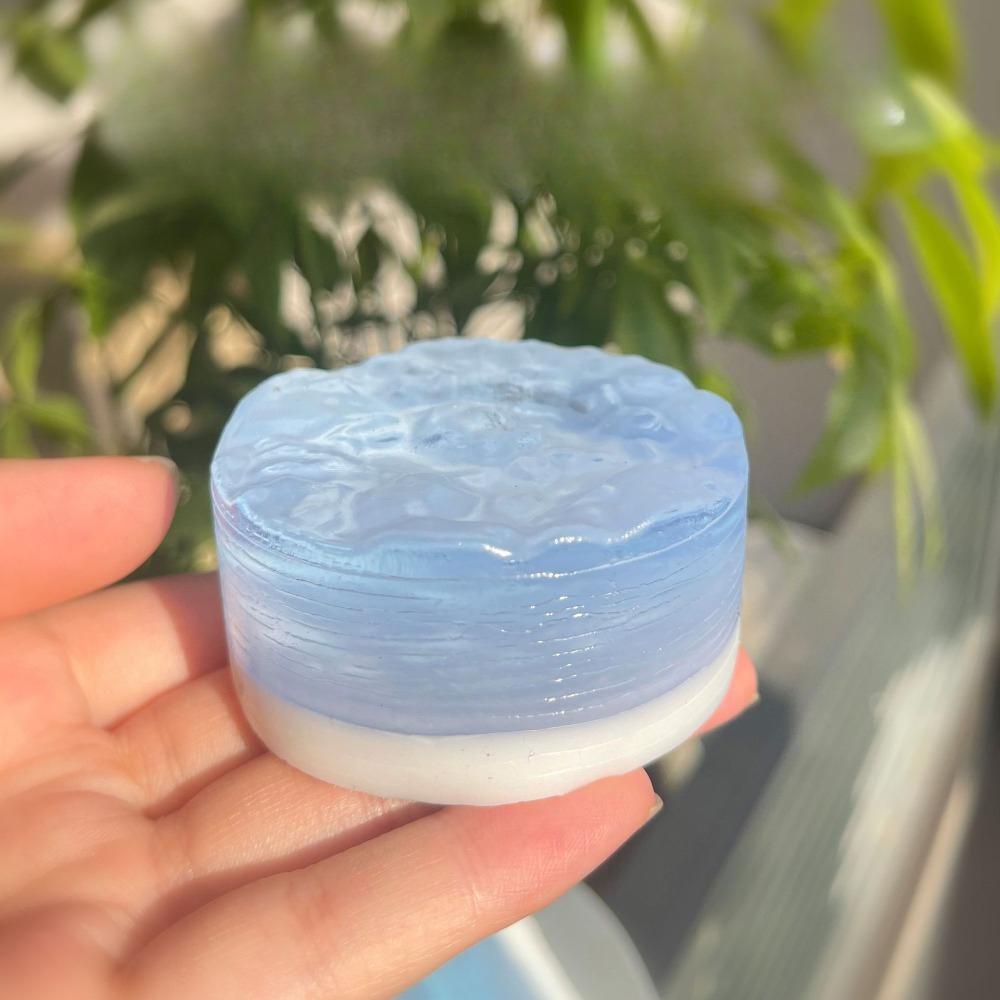 Jouet Squishy Transparent Océan Mousse Doux à Presser dans la Main pour Relaxation & Soulagement du Stress bleu