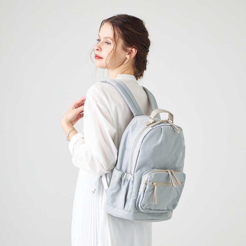 Monica 13-Pocket Nylon Backpack MONI1048 Pink (50)