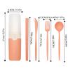 4Pcs Wheat Straw Cutlery Set Portable Tableware Reusable Spoon Knife Chopsticks Fork Travel Picnic With Carrying Box