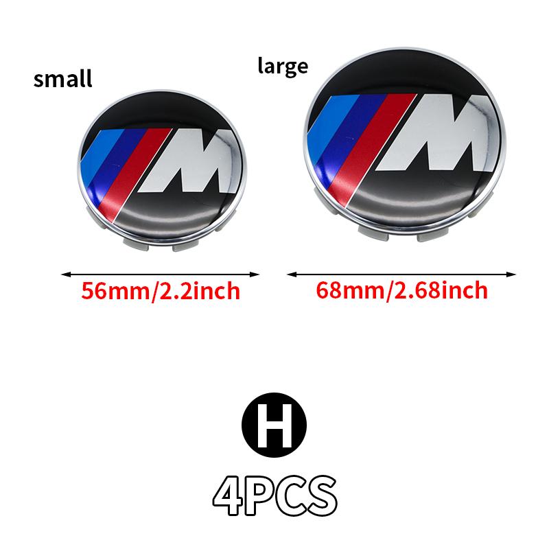 4 Stück 56mm 68mm Felgendeckel für BMW 50. Jubiläum M Power Karbonfaser Felgennabe Emblem Abzeichen E46 E90 F10 F30 G20 X5