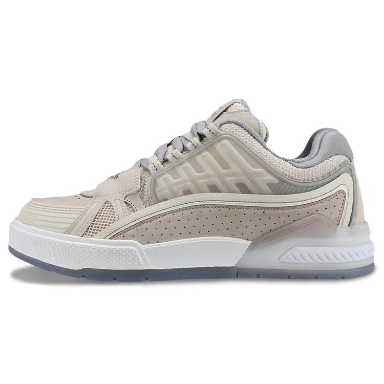New LiNing Millennium Era Anti Slip Wear Resistant Low Top Skateboard Shoes Women's White AZGS010-1