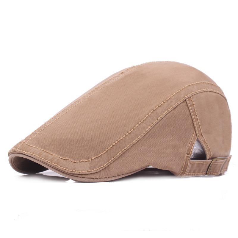 Cotton Beret, Men's Solid Color Cap, Simple Forward Hat, Green Hat, Women's Hat