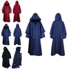 Medieval Cloak Hooded Robe Wizard Cosplay Costume For Adults With Long Sleeve Design For Halloween Role Play