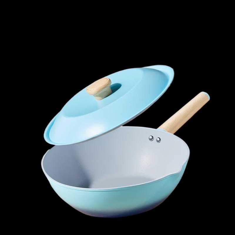Chui Da Huang Blue Bird Flat-Bottom Non-stick Wok