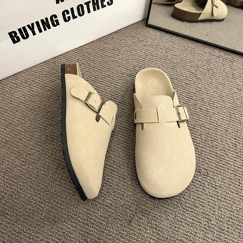 

Женские новые весенне-летние 2025 года туфли-полушлепанцы на платформе, универсальная сумка Boken, надев пару ленивых туфель 40 песочный