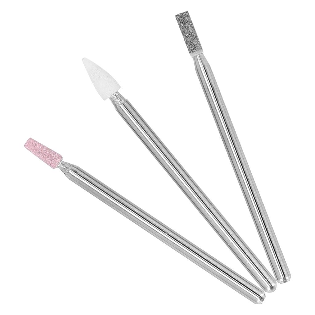 3 Stück Nagelbohrer Professionelle Nagelfeile Nagelhautentferner Bits mit Aufbewahrungsbox