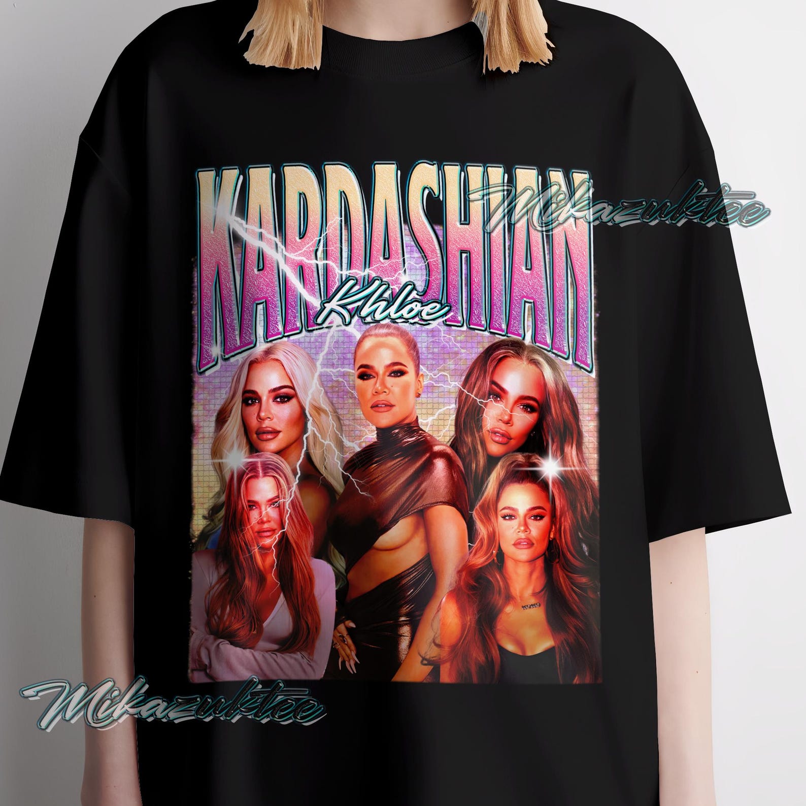 Khloe Kardashian Vintage Style Graphic Tee, Faded Print XL