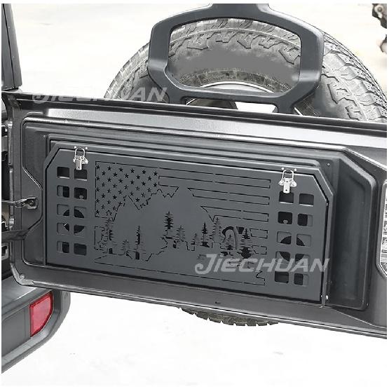 JIECHUAN Tailgate Foldable Table Rear Door Storage Rack Accessories For Jeep Wrangler JK 2007-2017 For Jeep Wrangler JL 2018 Up