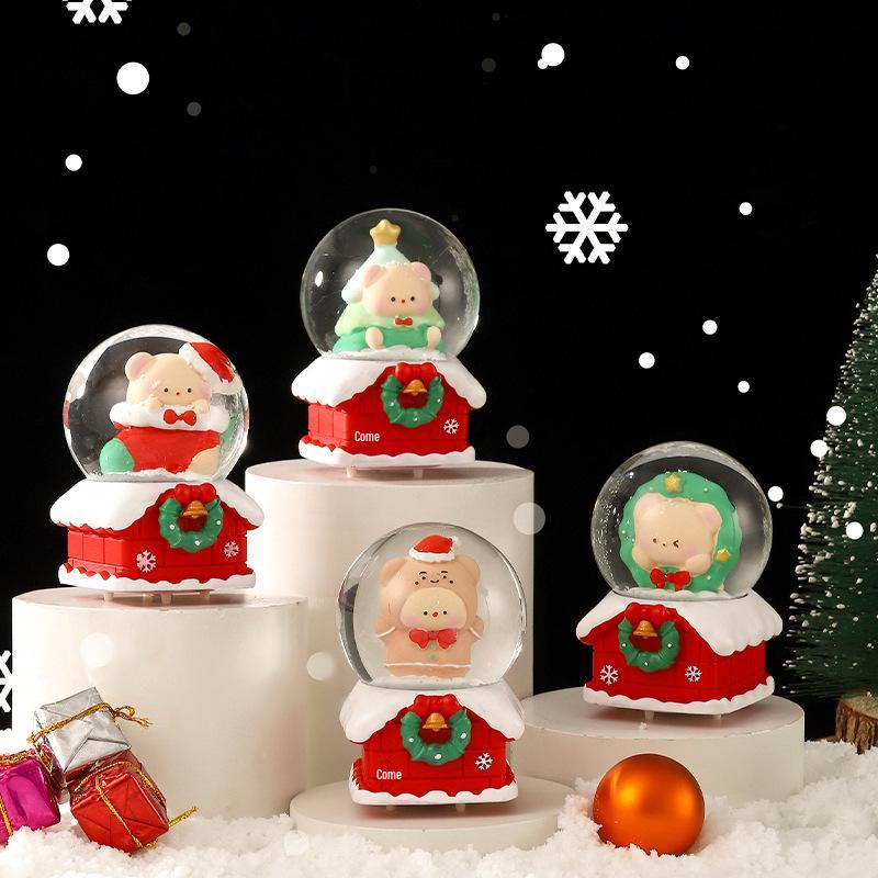 Christmas Crystal Ball Music Box Lantern Ornament