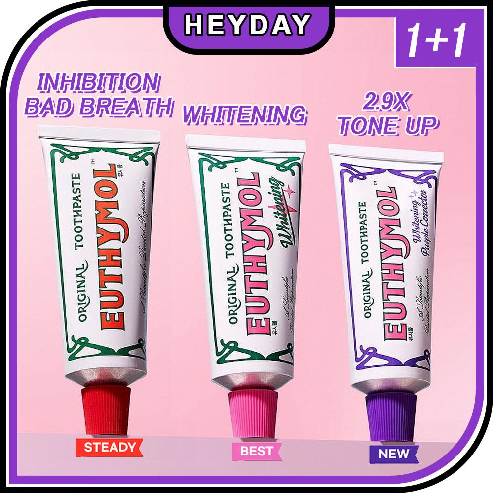 

[1+1] [EUTHYMOL] Toothpaste 106g 3 Types Original Whitening Purple Corrector Korean Toothpaste British Toothpaste Original x 2pcs