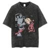 T-shirt Stampata Mustang Roy Anime Fullmetal Alchemist Uomo Donna Estate Larga Grafica T-shirt Harajuku HipHop Cotone Lavato T-shirt