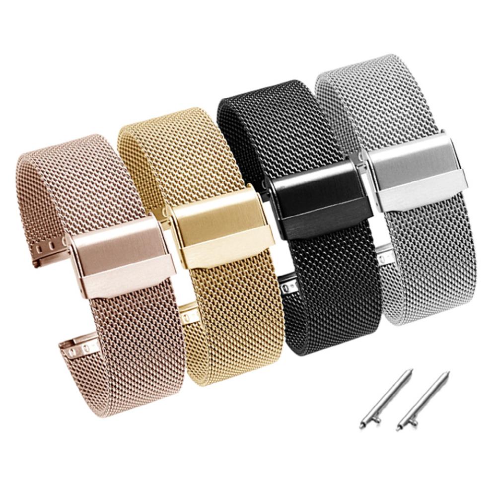 Uhrenarmbänder aus Edelstahl, atmungsaktiv, minimalistisch, modisch, rostfreier Netzgürtel, wiederverwendbar, robustes Uhrenarmband, 18/20/22 mm