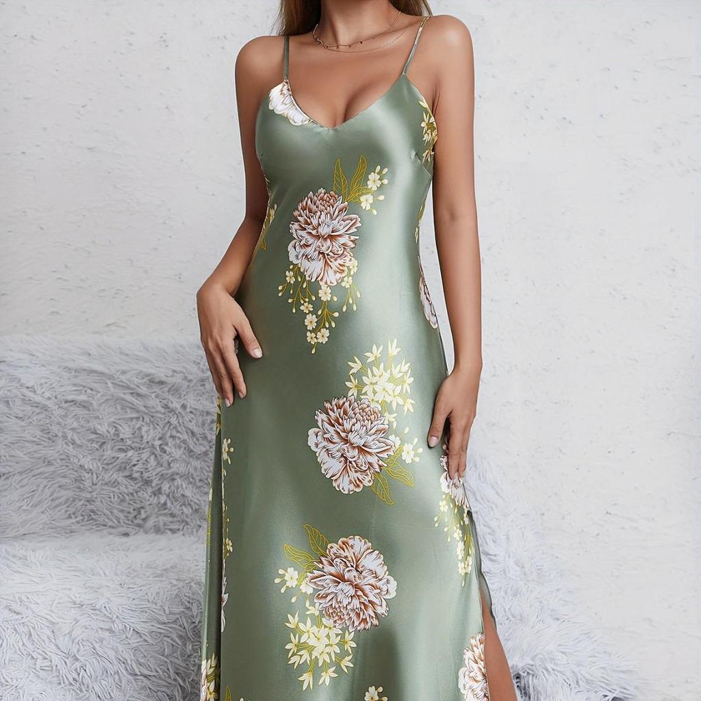 Pigiama Estivo da Donna Senza Maniche Europeo & Americano - Vestito Lungo Robe Casual & Sexy