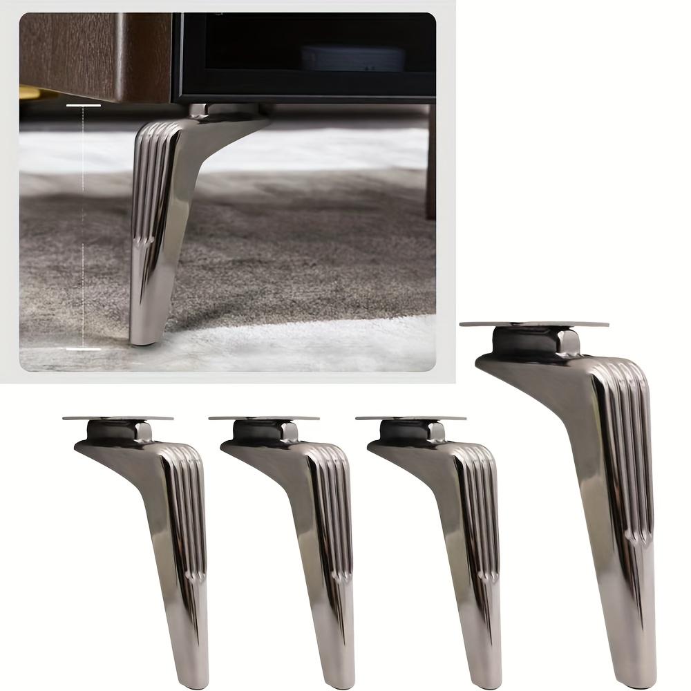4 pezzi 15 cm Gambe Moderne Vintage Mid-Century in Metallo per Divano - Finitura Cromata, Nessuna Alimentazione Richiesta, Ideali per Mobili per la Casa