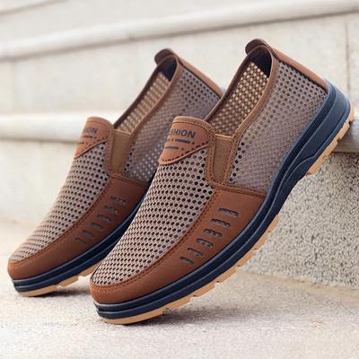 Chaussures Décontractées pour Hommes en Maille Ajourée Respirante Chaussures en Toile Plates Légères pour la Marche pour Hommes Chaussures Vulcanisées Mocassins Tendance à Enfiler