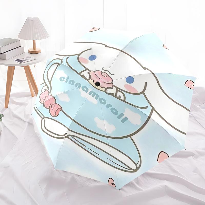 1pc Cinnamoroll Automatic Opening/Closing Umbrella with Foldable Design, 8-Rib Iron Frame Outdoor Umbrella, Perfect Gift for Fans, Travelers, Daily Us