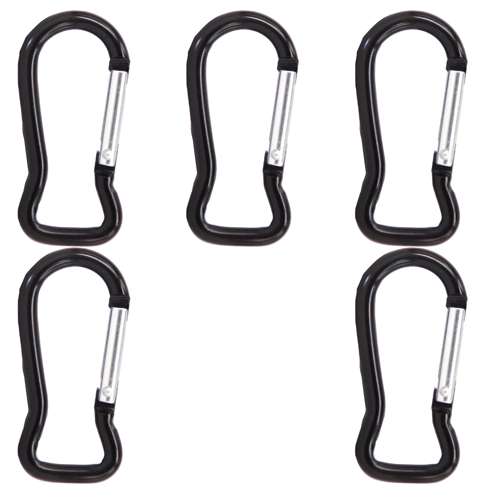 

5Pcs Fish Shape Spring Snap Clip Outdoor Aluminum KeyRings Hangings Buckles Carabiner Keychains Bag Clip Hook Connector чёрный