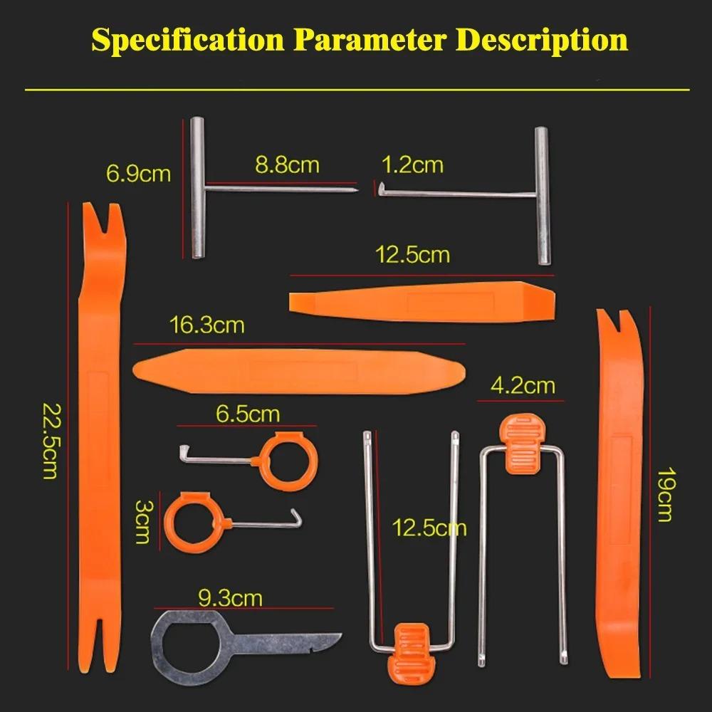 Auto pry bar kit with clip remover for dashboard door panel disassembly ideal for car stereo install