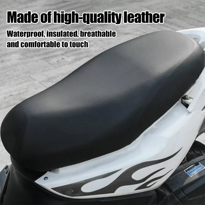 Motorcycle Seat Cushion Cover PU Leather Cushion Sunscreen Cover Waterproof Elastic Motorcycle Seat Accessories Protection