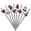 Skull Rose Halloween Paper Straw Set Parties Events Disposable Decor Beverage