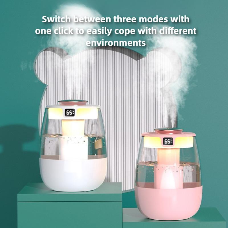 Bedroom Silent Atomizing Humidifier Household Nano Fine Mist Air Humidifier Desktop Humidity Display Sprayer