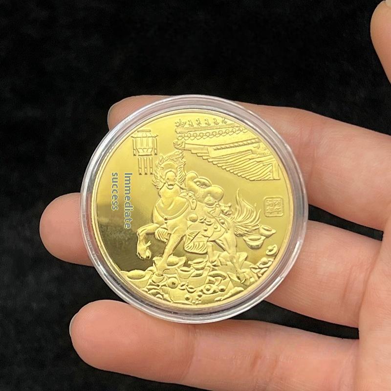 1PCS 2026 Zodiac Horse Good Fortune Souvenir Coin Year Of The Horse Commemorative Medal Metal Crafts Event Souvenir Gift