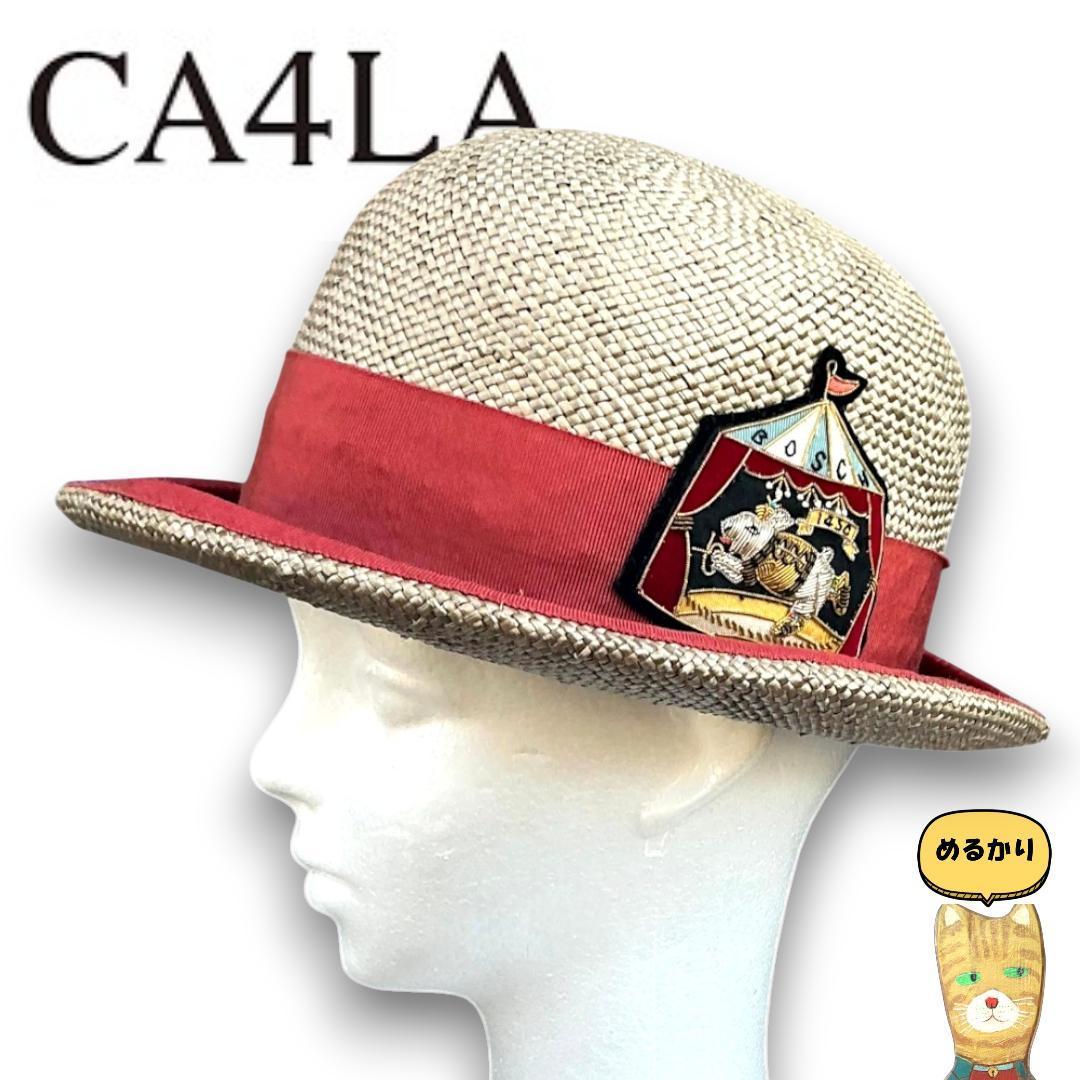 Used CA4LA Kashira Atelier Made 100% Bao Grass Straw Hat Emblem