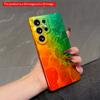 2DFlat Samsung Phone Case Vibrant Color Splash Abstract Art Phone Case Applicable To Galaxy S22 S23 S24 S25ULTRA S26 A12 A13 A14 A15 A16
