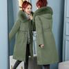Removable Lining Plus Velvet Parka Women's New Winter Korean Style Mid-length Loose Thickened Cotton Jacket