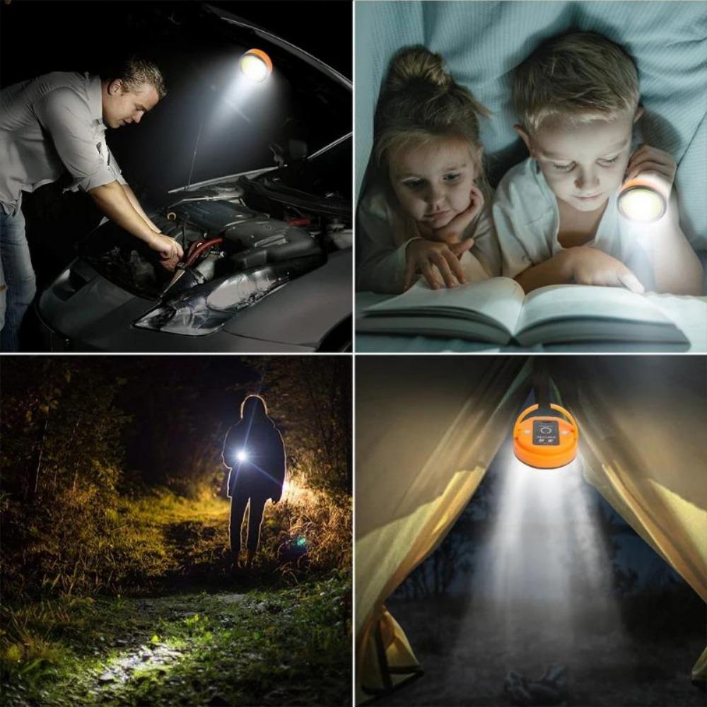 3000lm Mini High Power LED Camping Flashlight USB Rechargeable with Magnet Base Power Bank for Outdoor Tent Portable Emergency Lantern