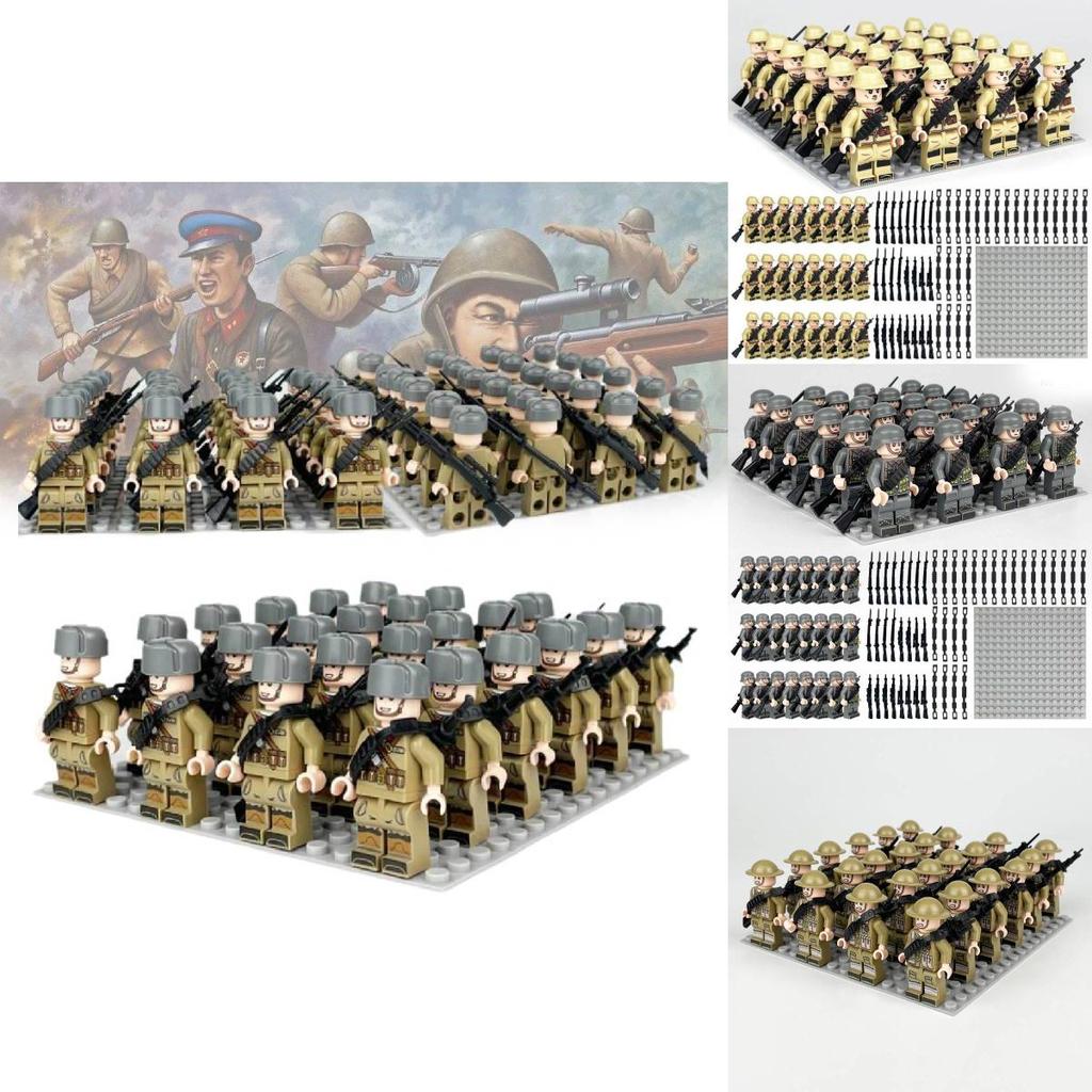 Small Particle Soldier Building Blocks Durable Abs Plastic Construction