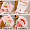 Autumn and winter cartoon fruit children's flip gloves open fingers outdoor cold-proof boys and girls baby children half-finger warm gloves